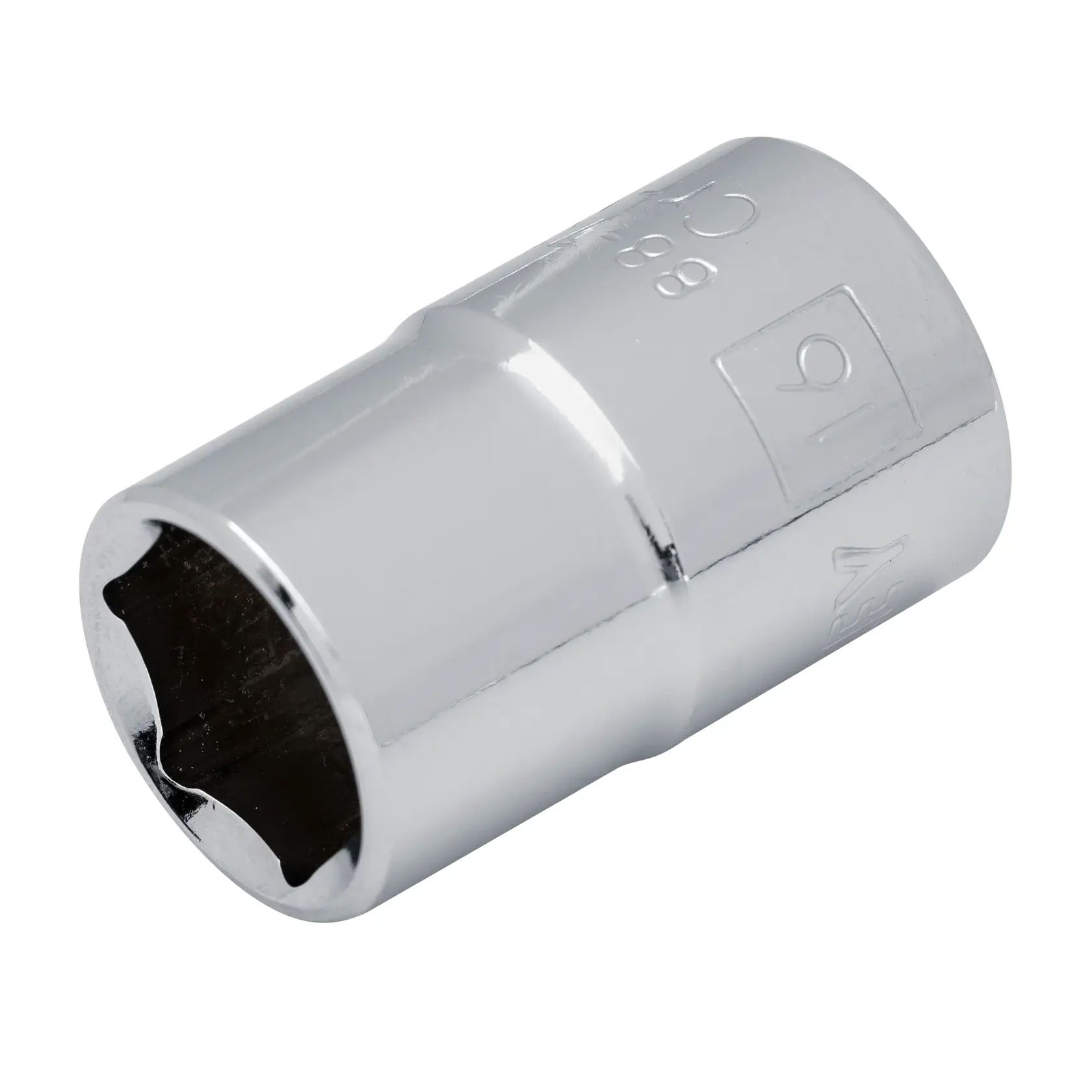STANLEY 4-88-738 dado cromado de 16 mm, fotografía lateral del producto sobre fondo blanco.