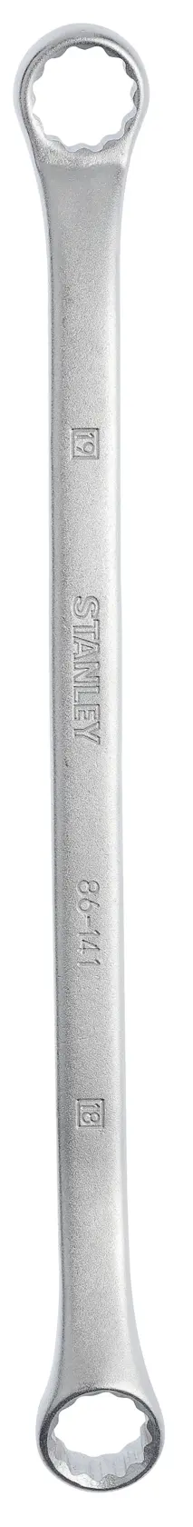 Llave de estrella STANLEY 86-141, herramienta manual plateada, vista recta sobre fondo blanco.